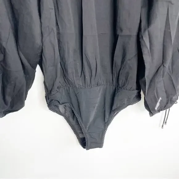 FREE PEOPLE Solid Sundown Bodysuit in Black Small NWT - Picture 4 of 8